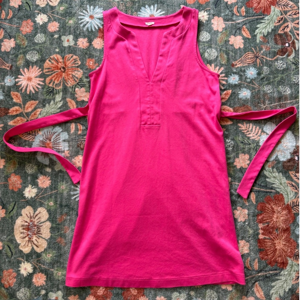 J.Crew Pink‎ Sleeveless Cotton Empire Waist Dress Womens Small